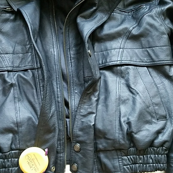 MEN'S SCORPIO USA DOUBLE COLLAR LEATHER JACKET - Picture 8 of 8